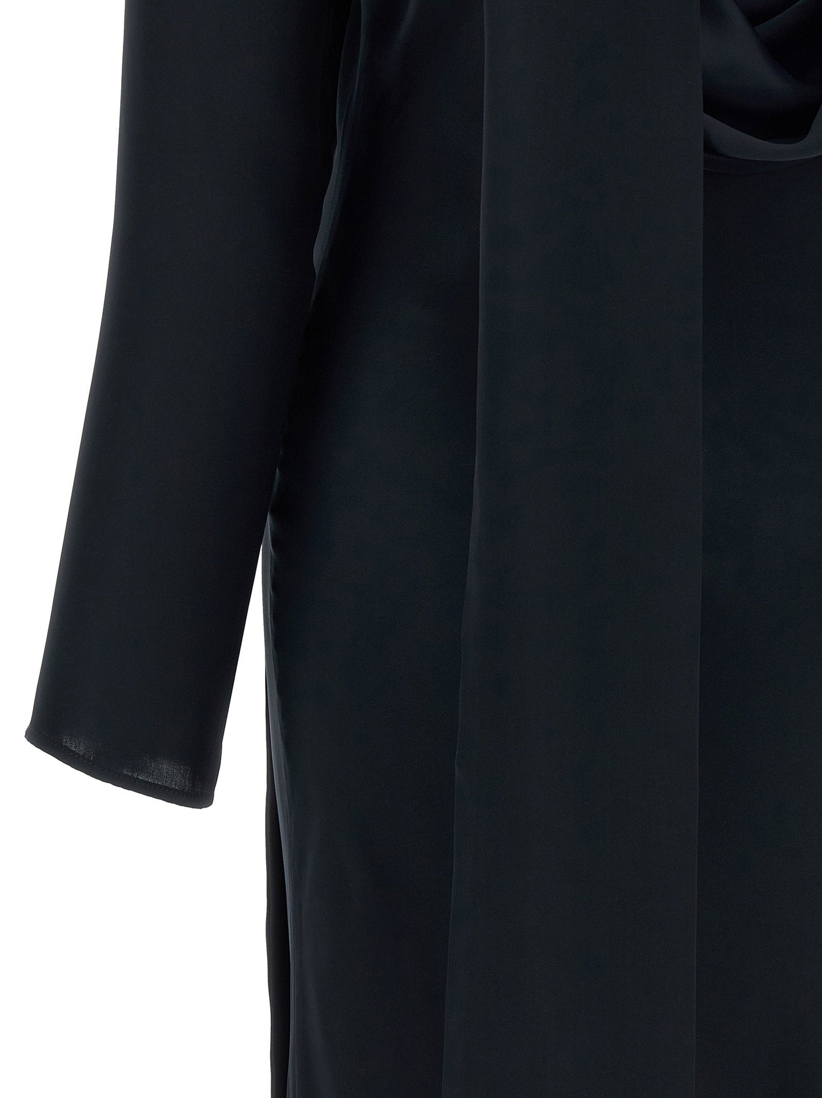 Rotate Birger Christensen Satin Maxi Drapy Dress