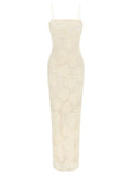 Rotate Birger Christensen Flower Mesh Tube Dress