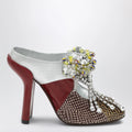 Dries Van Noten Patchwork leather mules with decoration