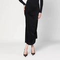 Victoria Beckham Black midi skirt with draping