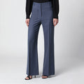 Victoria Beckham Alina trousers in blue mélange wool blend