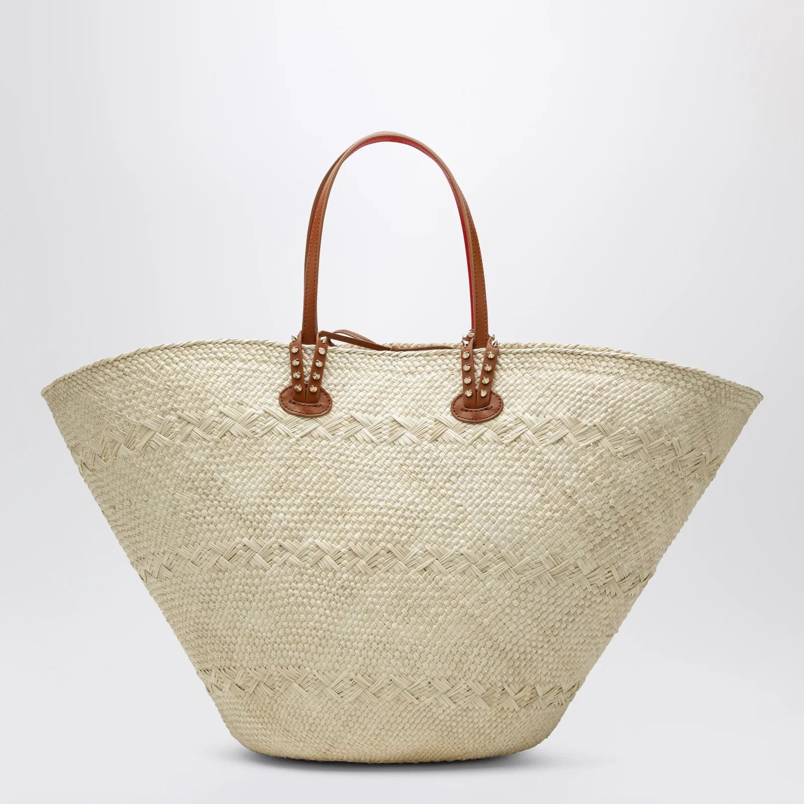 Christian Louboutin Raffia and calf leather Tote bag Cabata large