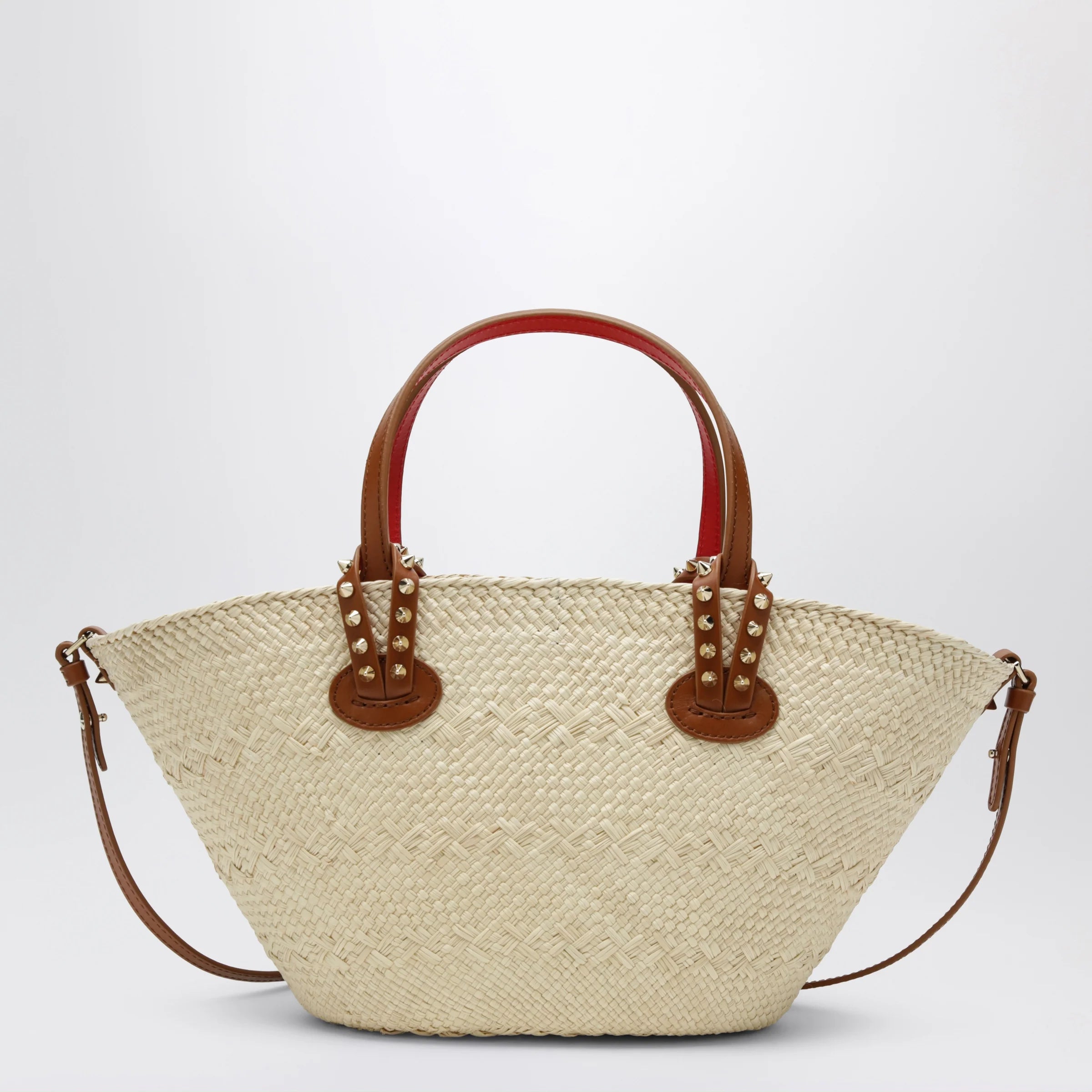 Christian Louboutin Raffia and calf leather Tote bag Cabata small