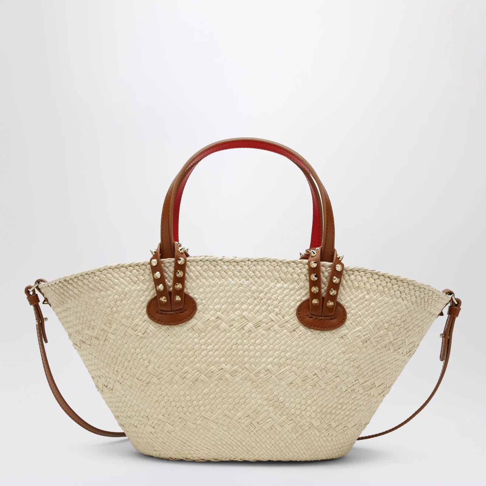 Christian Louboutin Raffia and calf leather Tote bag Cabata small