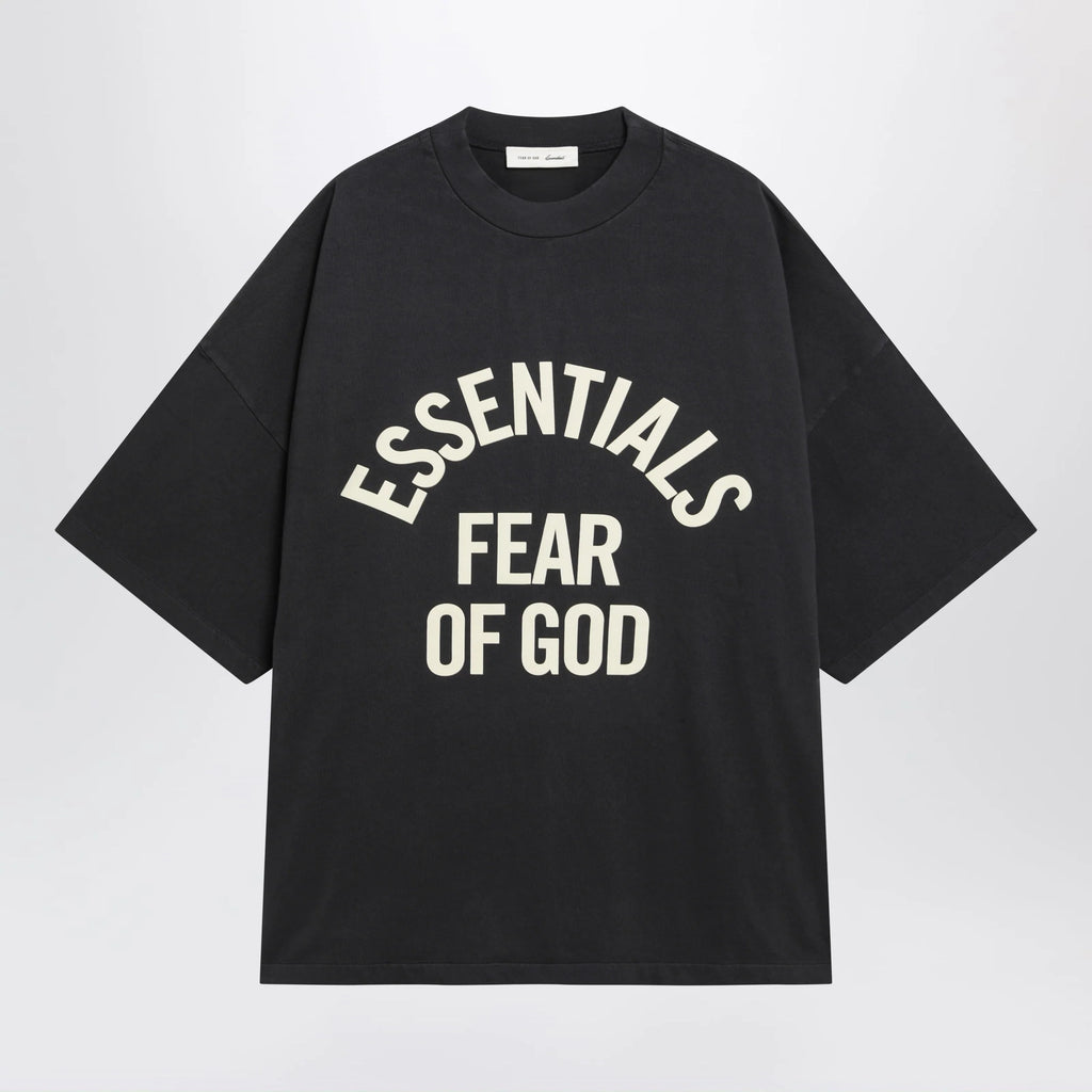 Fear of God Essentials Campus 90s T-shirt in heavy cotton, faded black