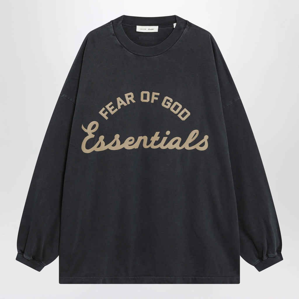 Fear of God Essentials Training 90s long-sleeve grey cotton jersey T-shirt
