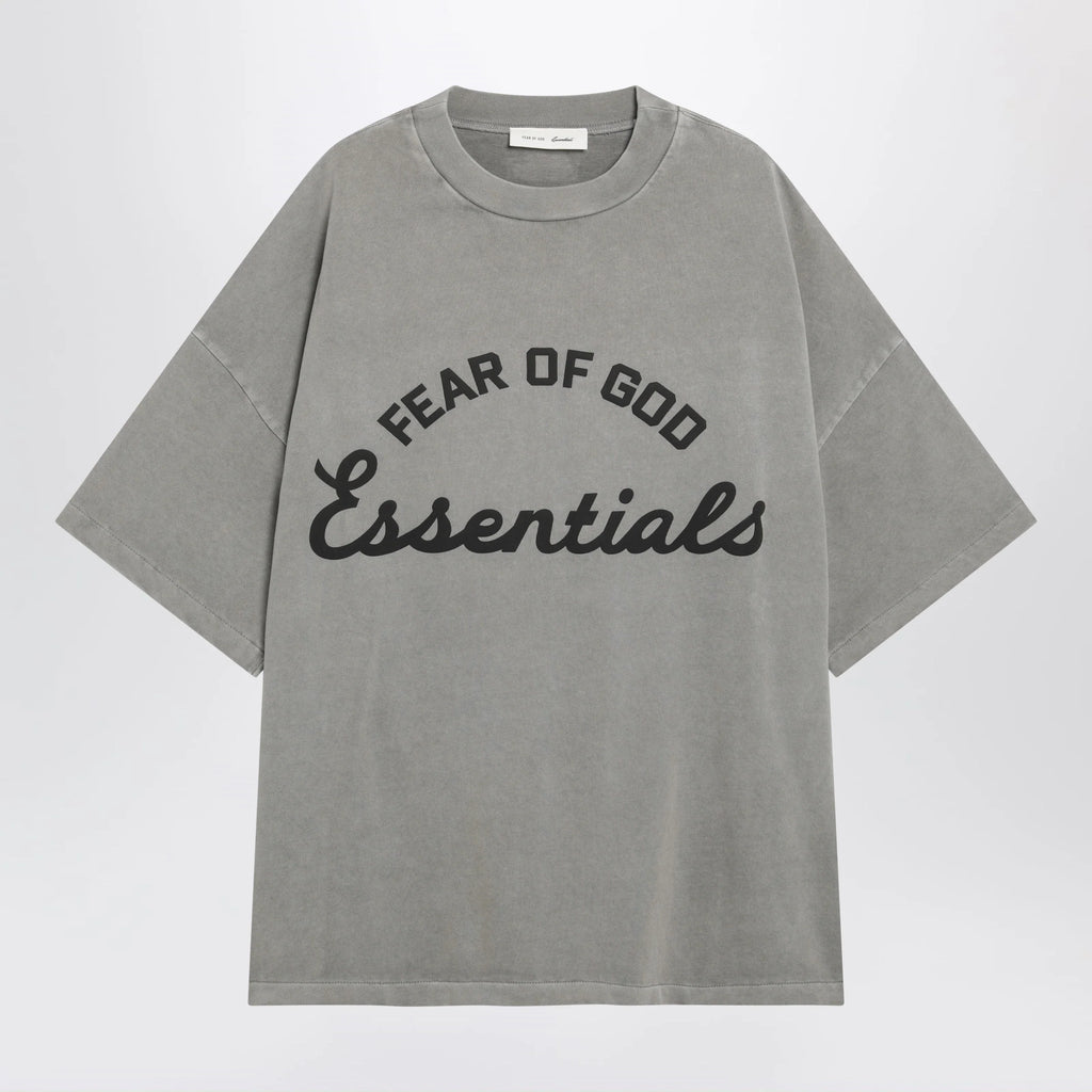 Fear of God Essentials Training 90s faded grey cotton jersey T-shirt