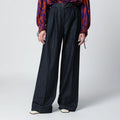 Dries Van Noten Indigo blue wide-leg denim trousers