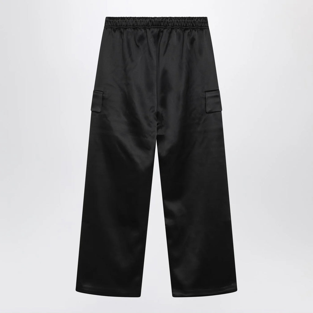 Fear of God Essentials Black satin cargo trousers