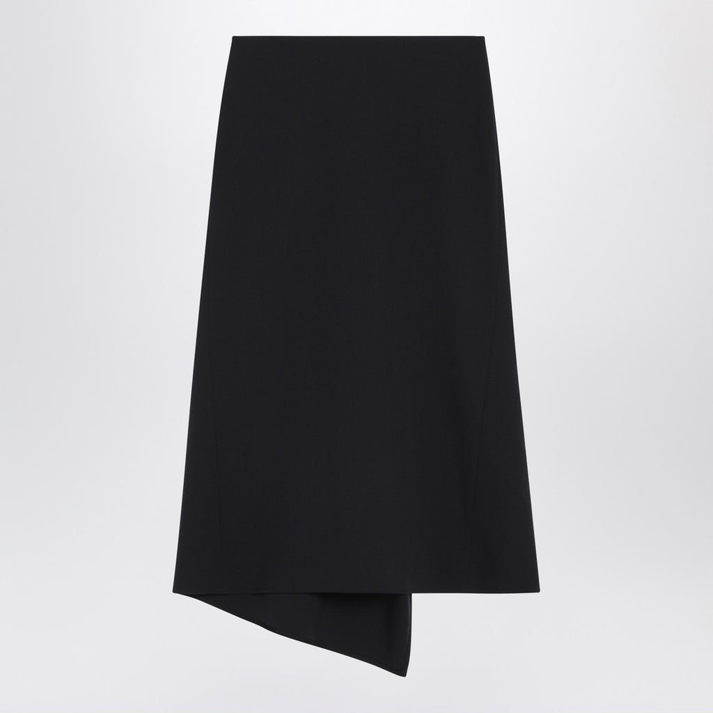 Victoria Beckham Navy blue skirt in wool blend