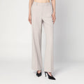 Victoria Beckham Pumice-coloured trousers in wool blend