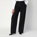 Victoria Beckham Wide black trousers in wool blend