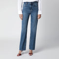 Victoria Beckham Julia Jeans in Blue Cotton Denim