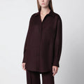 Victoria Beckham Virgin wool flannel shirt in acai