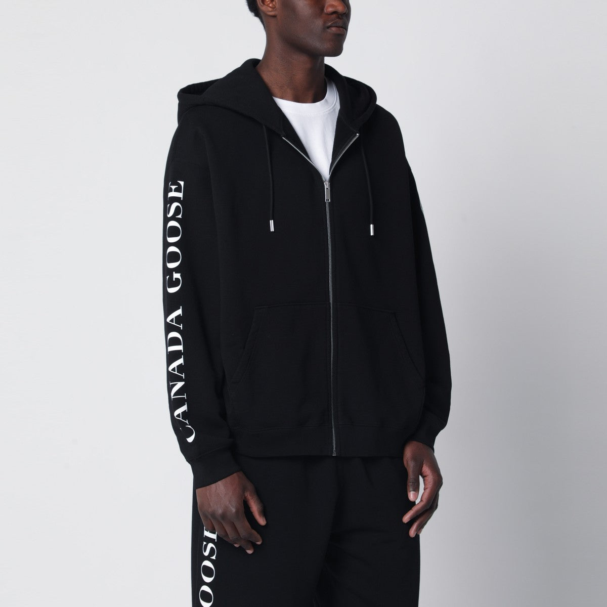 Canada Goose Black zip-up sweatshirt with logo