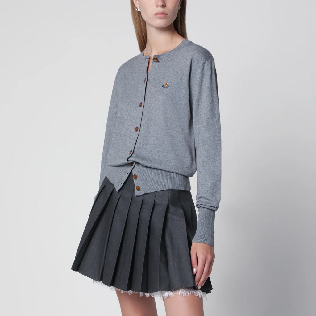Vivienne Westwood Bea cotton and cashmere cardigan in dark grey