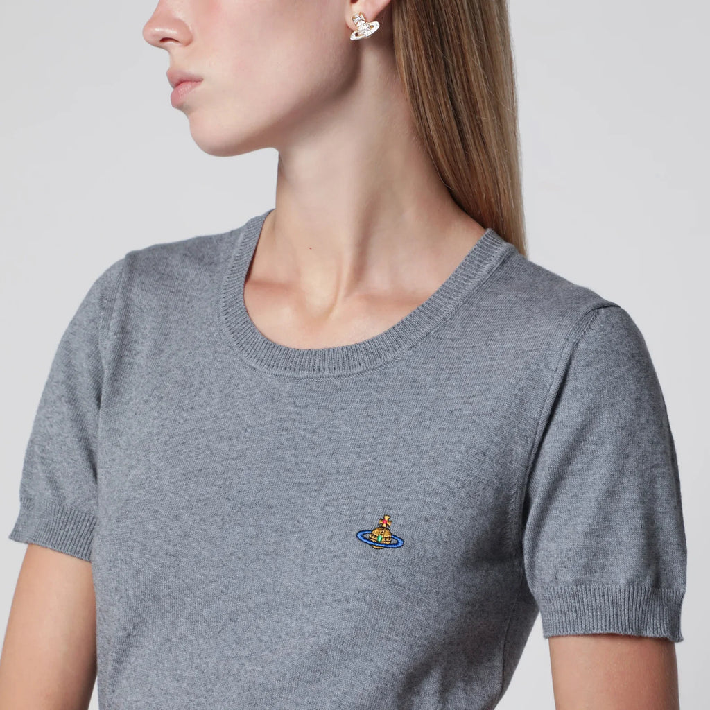 Vivienne Westwood Bea knit cotton-cashmere T-shirt in dark grey