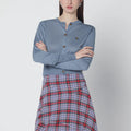 Vivienne Westwood Ice-blue cropped wool and silk cardigan