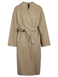 Sandbeige Wool midi coat