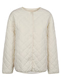 Sandbeige Quilted nylon jacket
