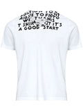 MM6 Maison Margiela V-neck short sleeves straight hem Printed cotton t-shirt
