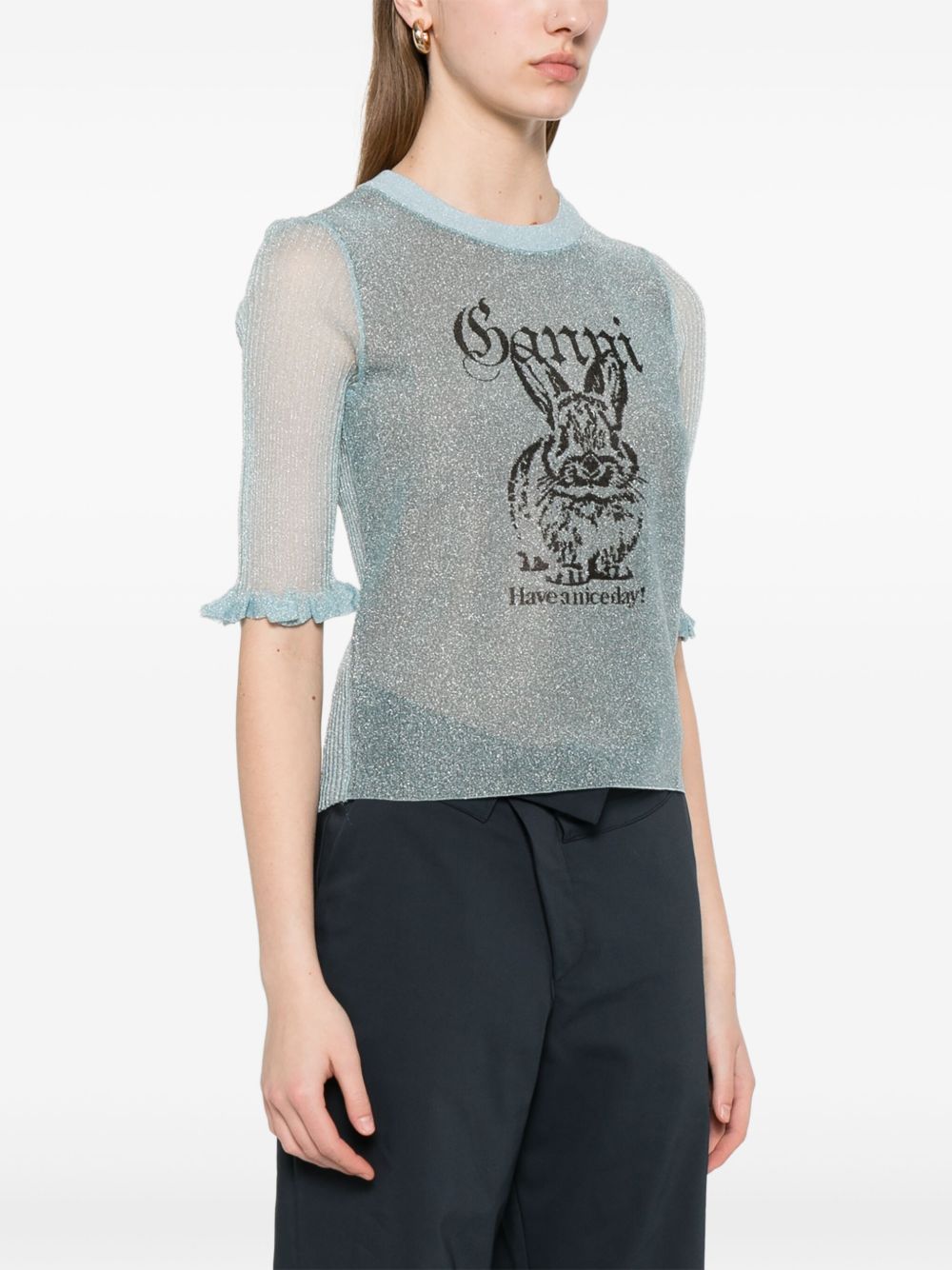 Ganni Bunny-detail top
