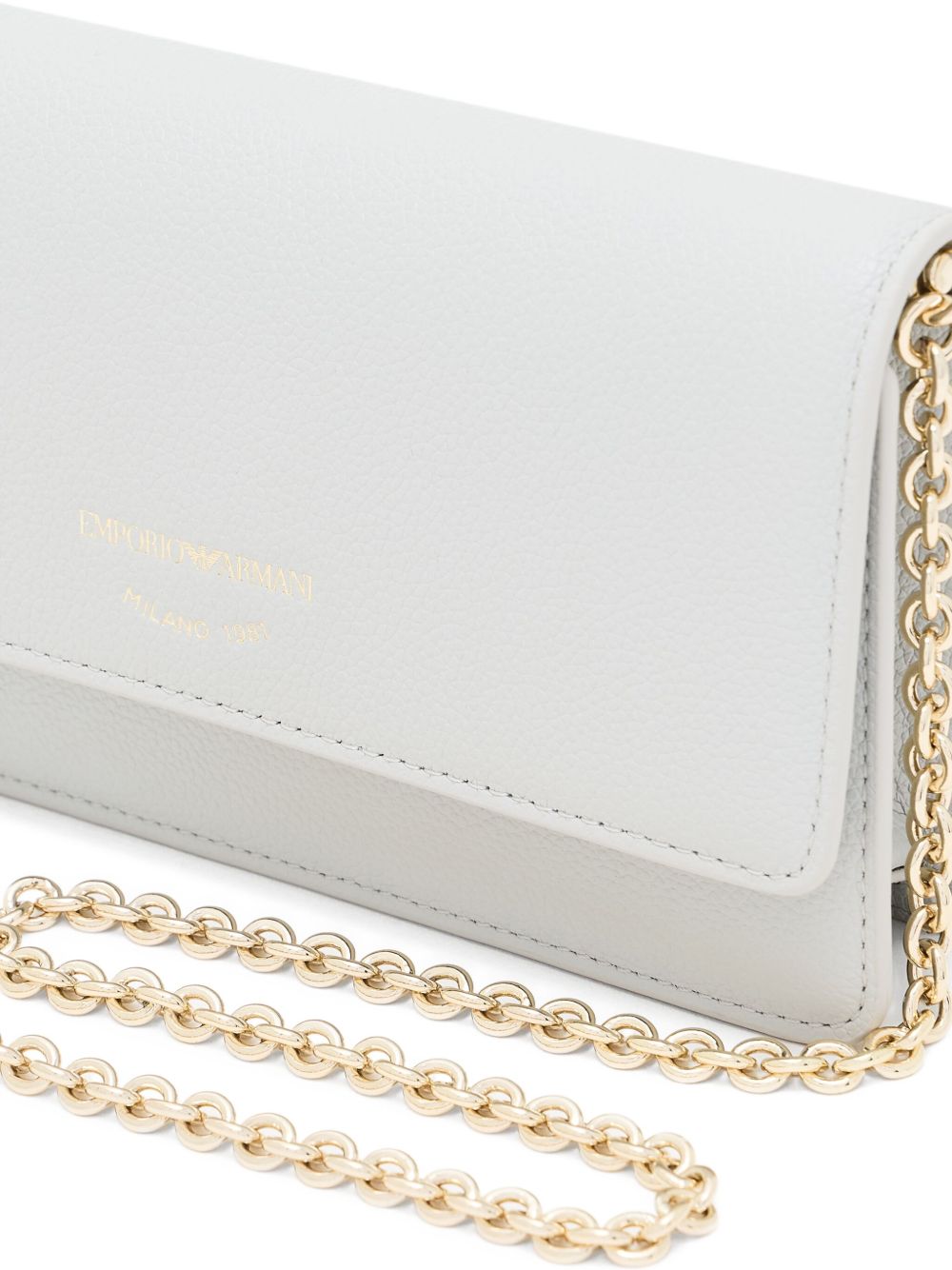 Emporio Armani Chain-strap leather clutch bag