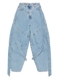 The Attico Wide-leg denim jeans