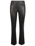Via Masini 80 Leather flared leg trousers