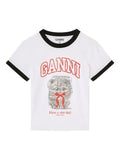 Ganni Margot Kitty organic cotton t-shirt