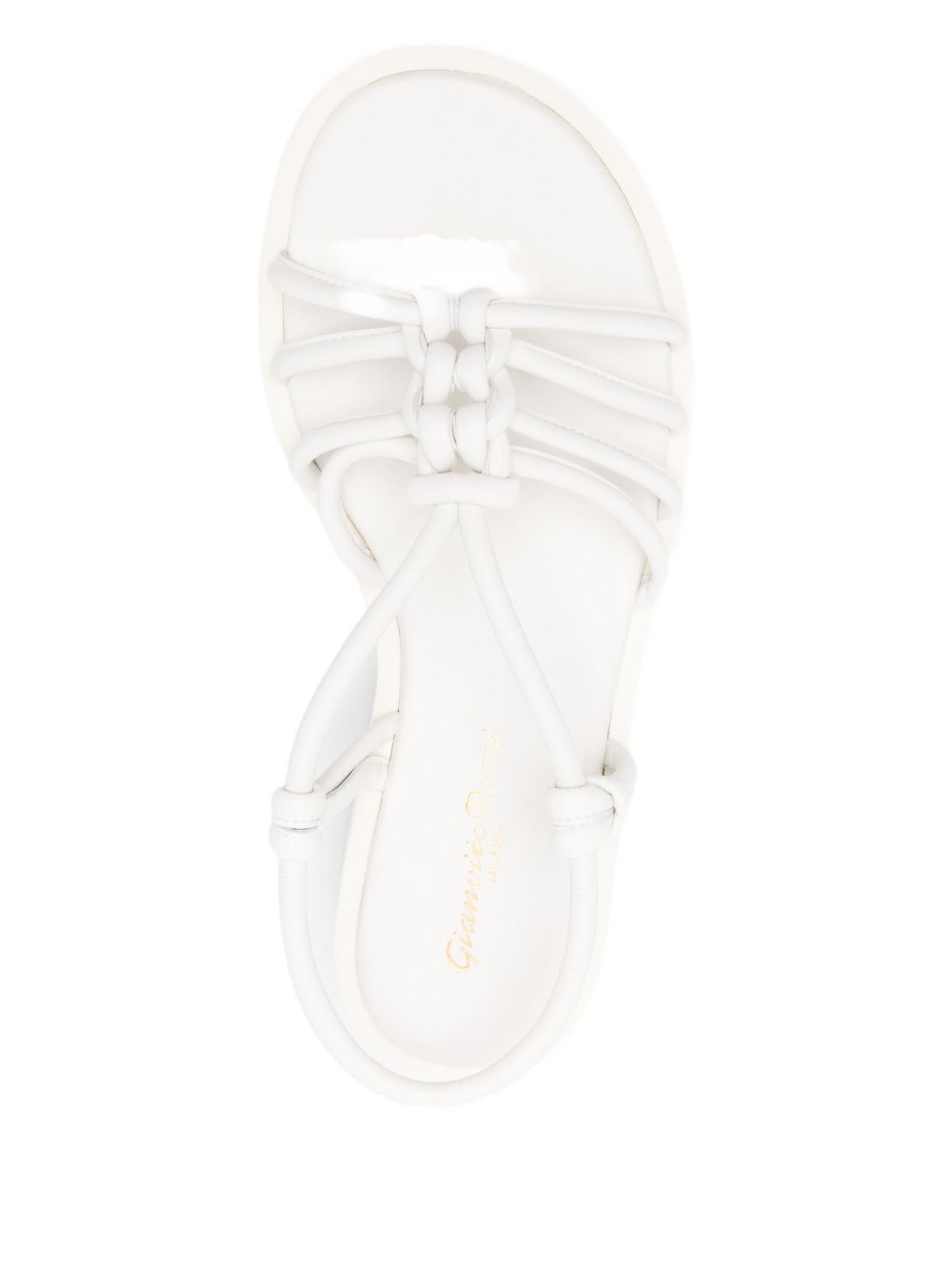 Gianvito Rossi Hebe leather knotted platform sandals.
