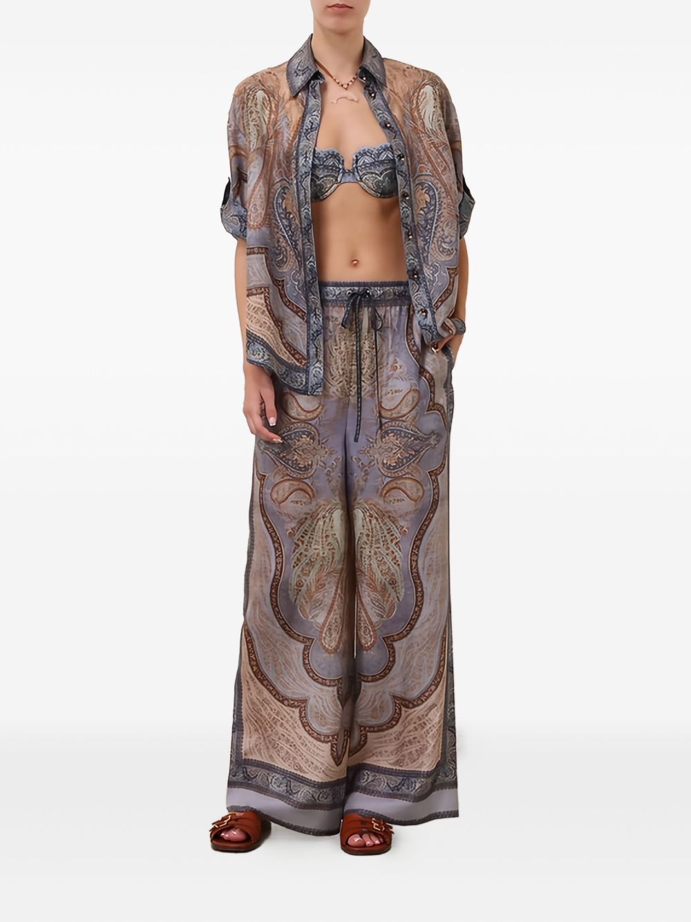 Zimmermann Wanderlust silk trousers
