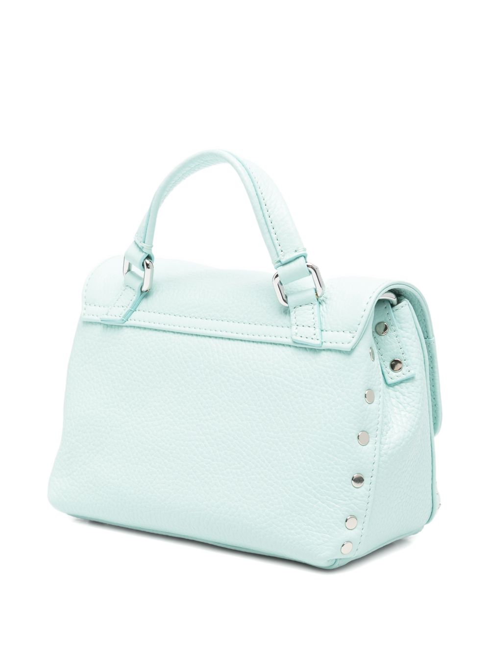 Zanellato Postina® Baby Bag In Hammered Leather Blue Celentano