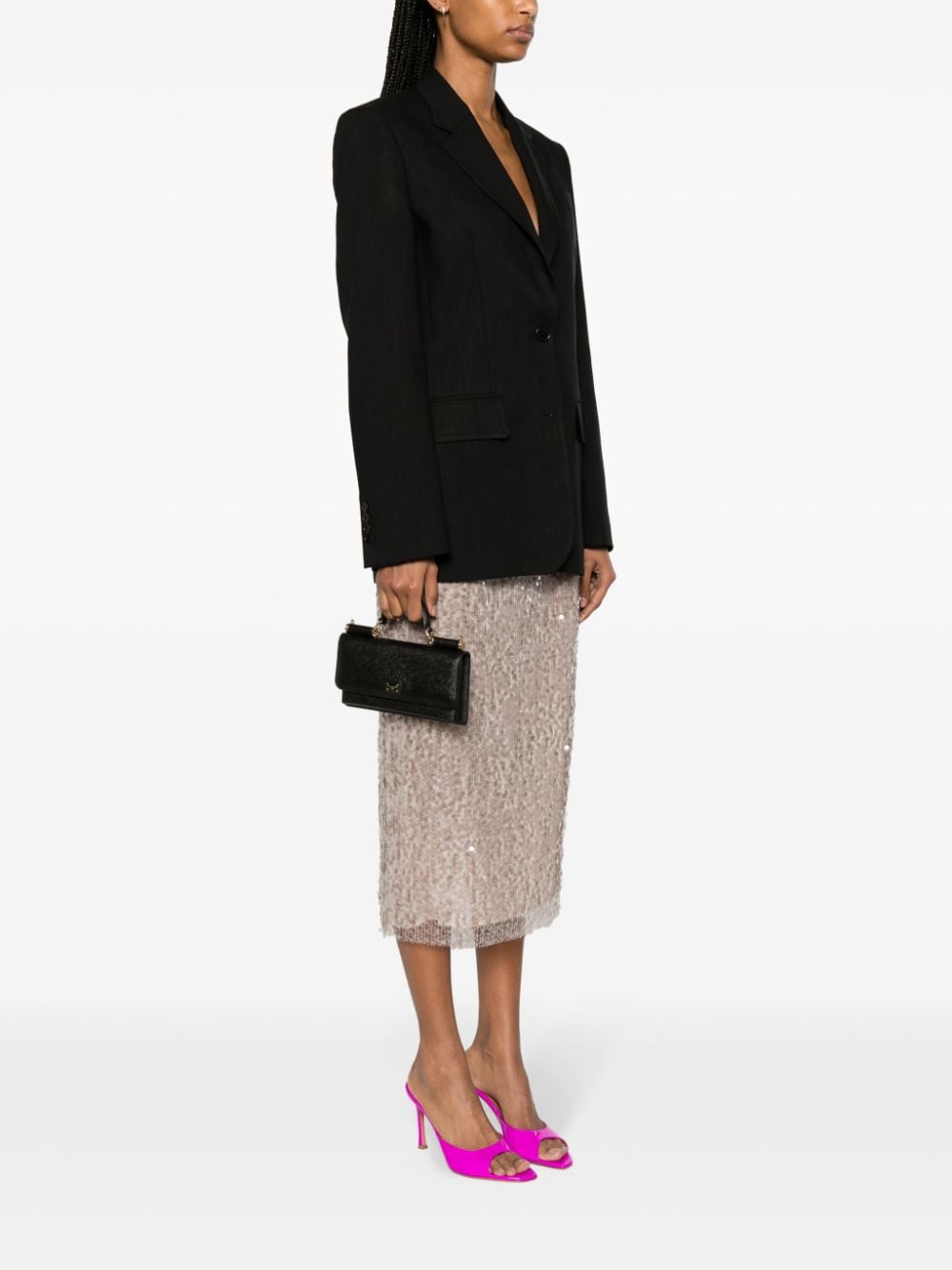 Dolce & Gabbana-embossed-iguana leather clutch bag