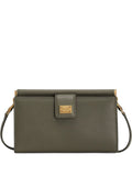 Dolce & Gabbana- plongé calfskin phone bag in olive green