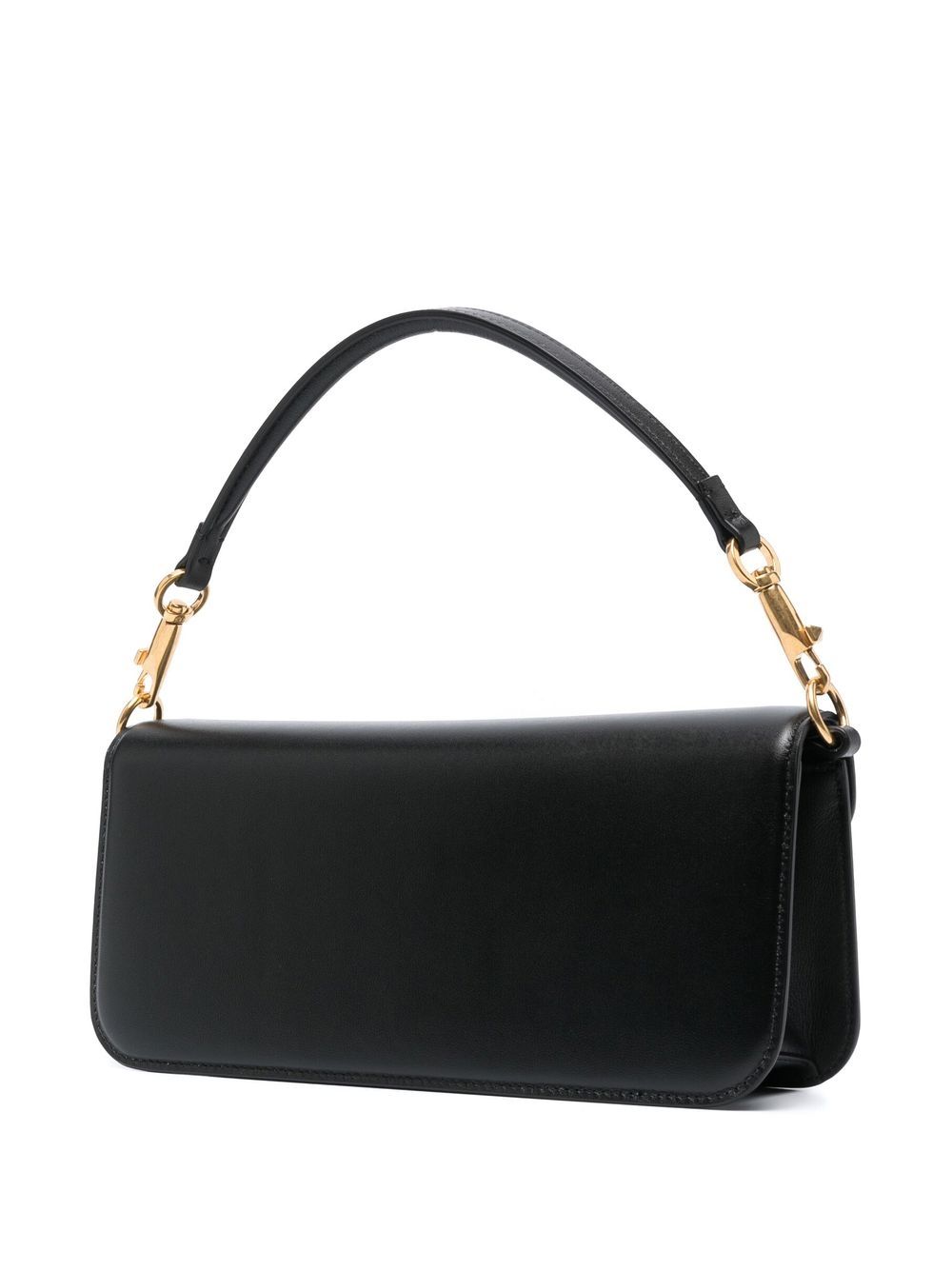 Valentino Garavani V logo plaque Locò leather shoulder bag