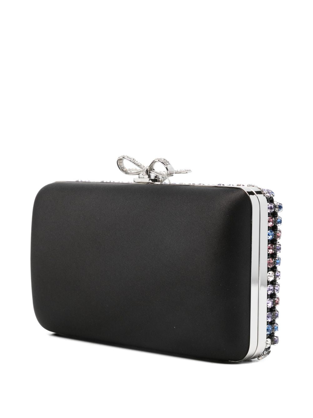 Self-Portrait Multi Crystal Chainmail Clutch
