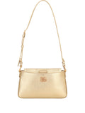 Dolce & Gabbana-Gold Laminated Calfskin phone bag