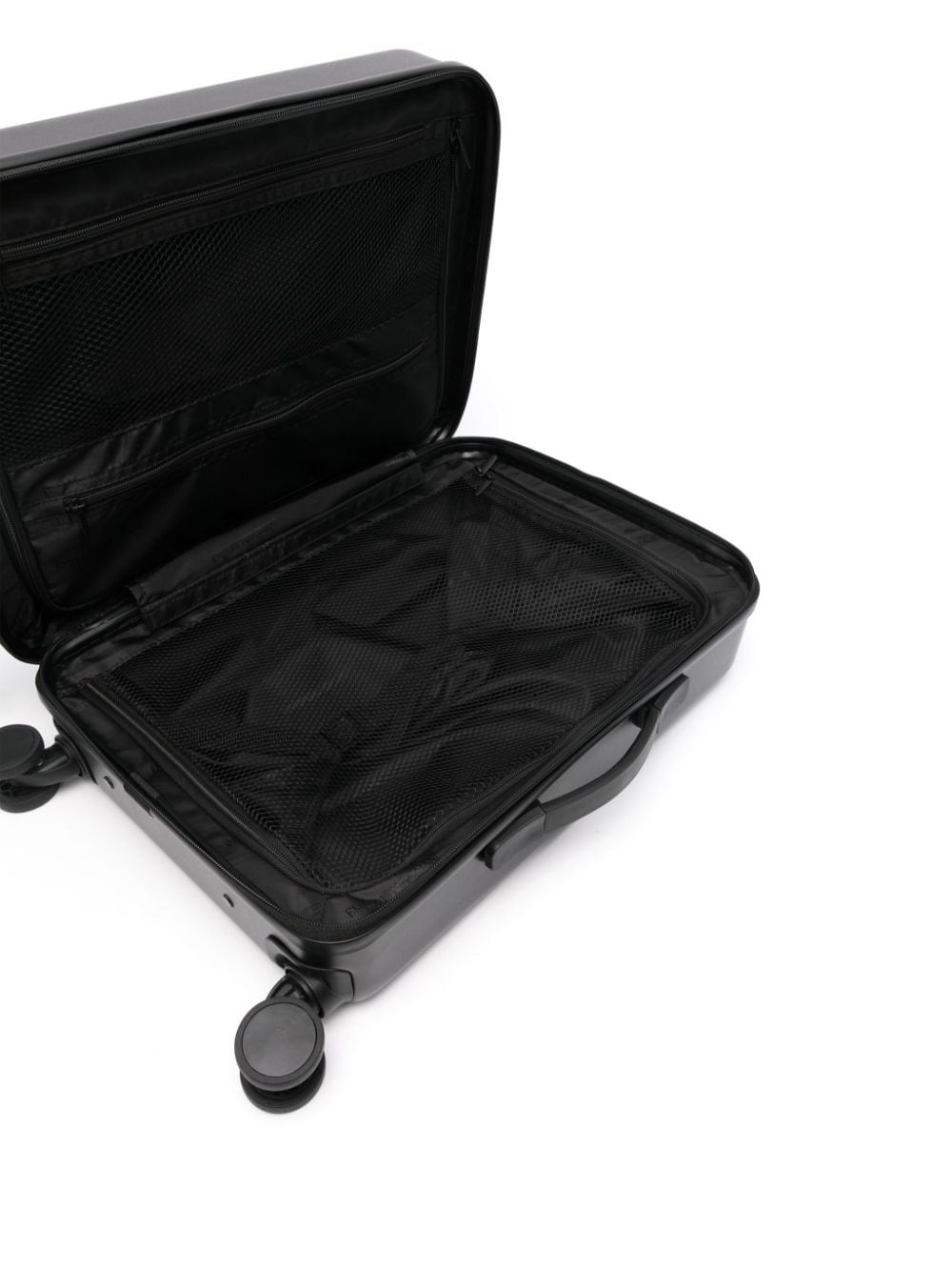 Emporio Armani carry-on suitcase with logo plaque