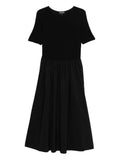 Emporio Armani A-line skirt short sleeves round neck Midi dress