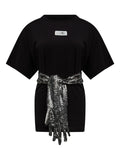 MM6 Maison Margiela Gloves-detail cotton t-shirt