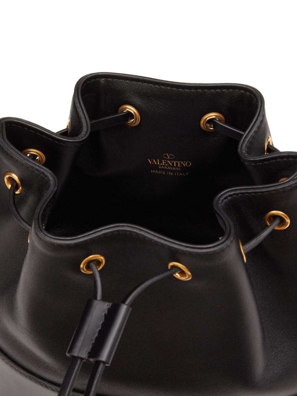 Valentino Garavani Mini Bucket Bag In Nappa With Vlogo Signature Chain