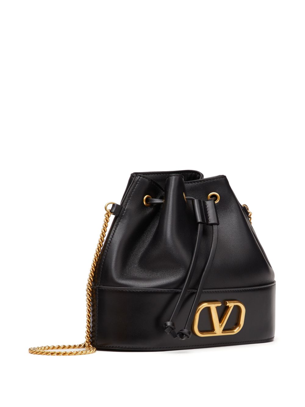Valentino Garavani Mini Bucket Bag In Nappa With Vlogo Signature Chain
