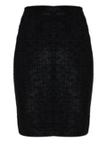 Balmain Monogram Midi Skirt