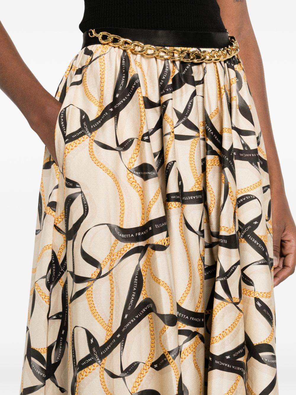 Elisabetta Franchi Printed midi skirt