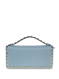 Valentino Garavani Rockstud Wallet With Chain In Grainy Calfskin