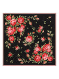 Dolce & Gabbana- Dolce & Gabbana Roses Bouquet Print Silk Foulard.