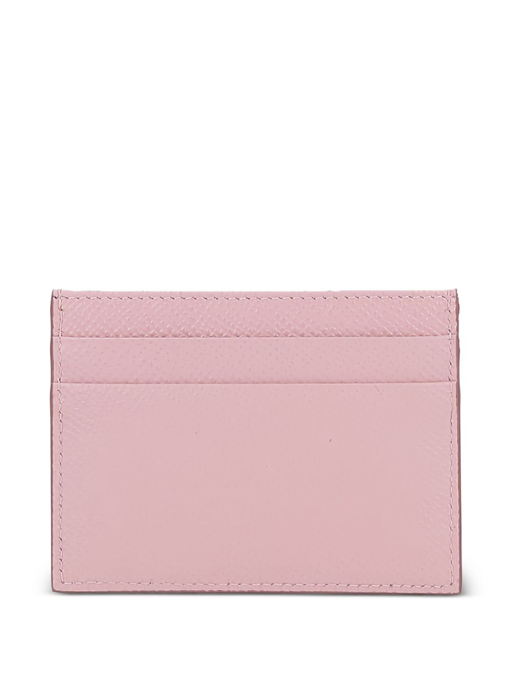 Dolce & Gabbana-Dauphine leather card holder in pastel pink