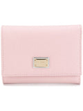 Dolce & Gabbana-Women's Pink Leather Flap French Wallet
