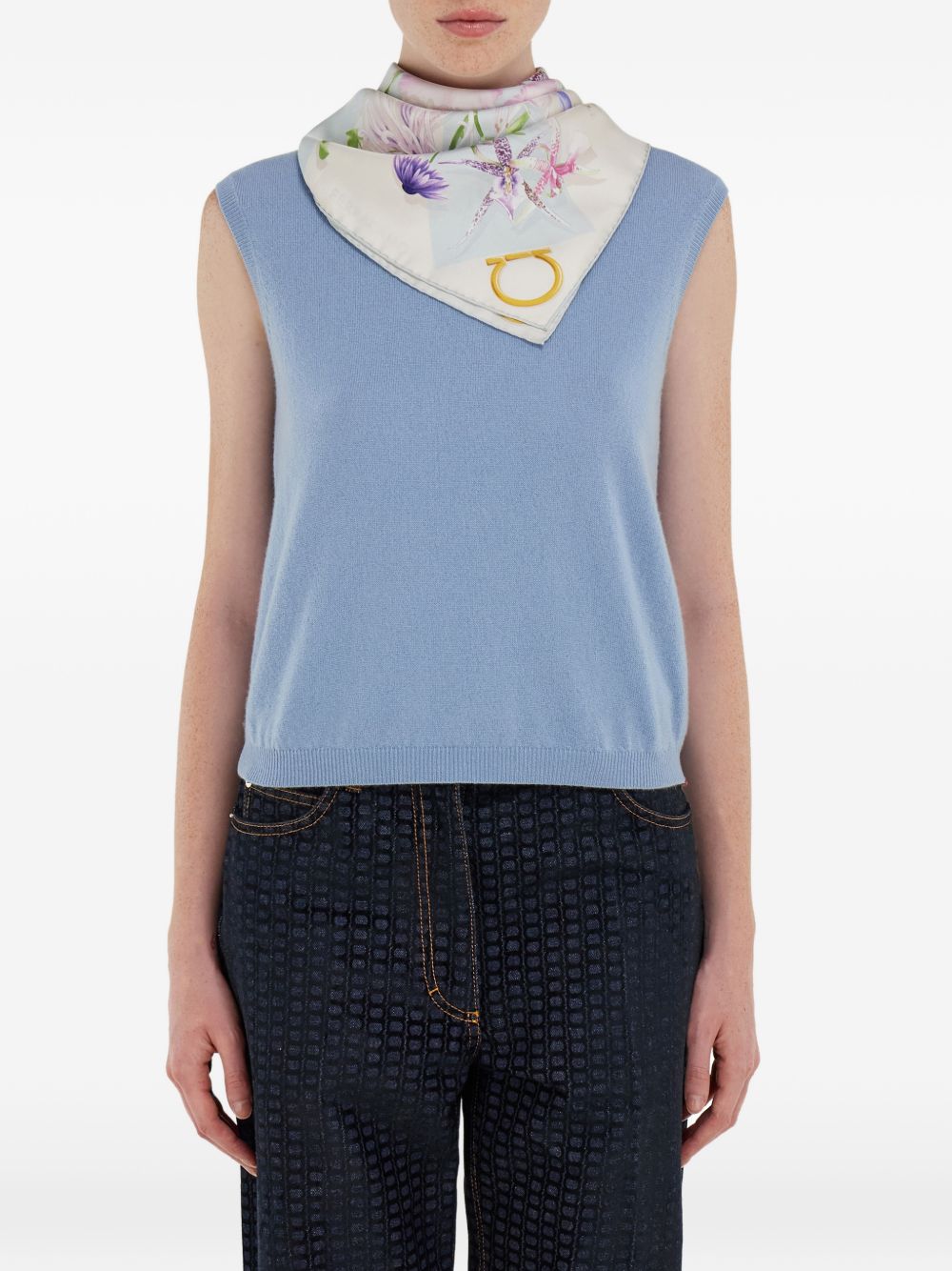 Ferragamo Scarfs Clear Blue